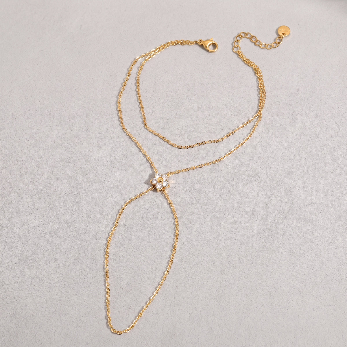 Sylvie Delicate Floral Gold Finger Bracelet - Joie d’Or