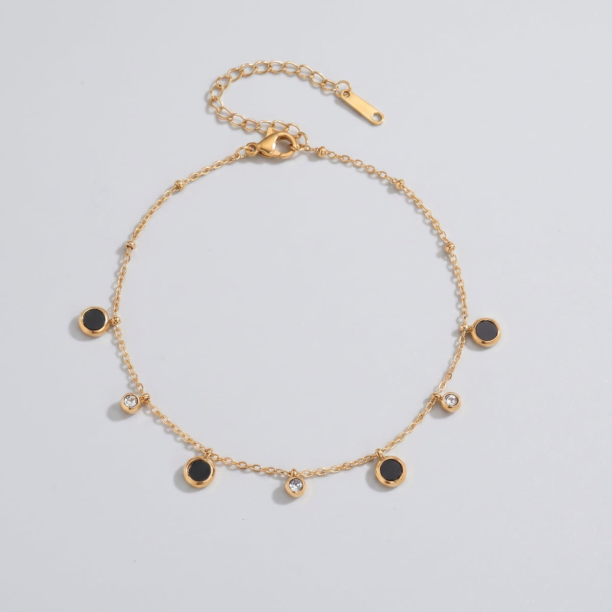 Noemi Beach Black Shell Gold Anklet - Joie d’Or