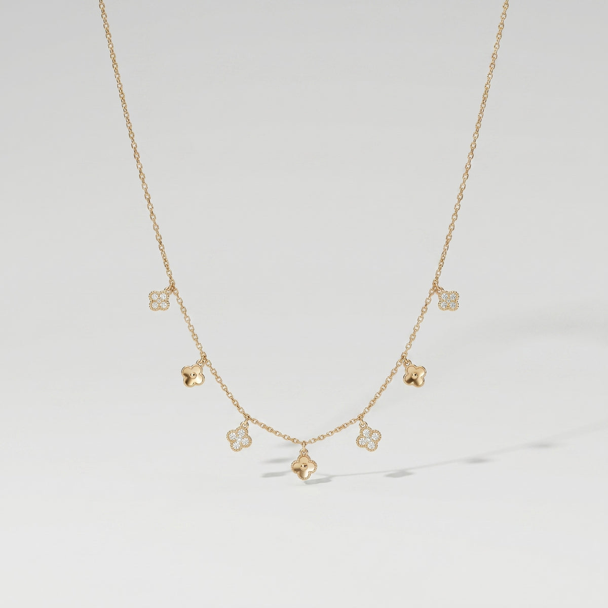 Amelia Crystal Flower Gold Necklace - Joie d’Or
