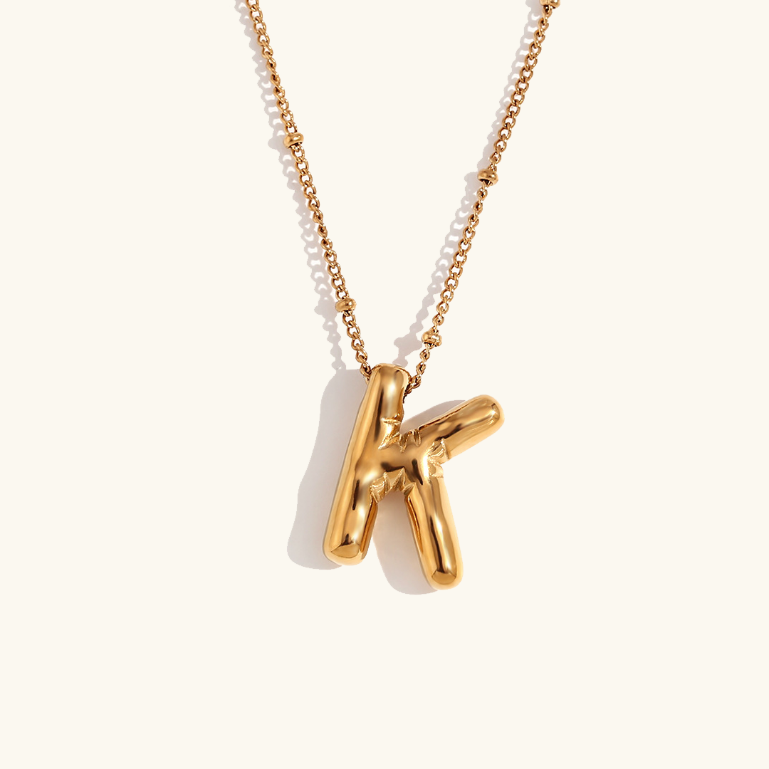 Balloon Gold Initial Necklace - Joie d’Or