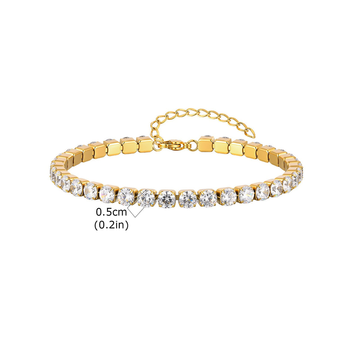 Alessia Tennis Gold Anklet - Joie d’Or