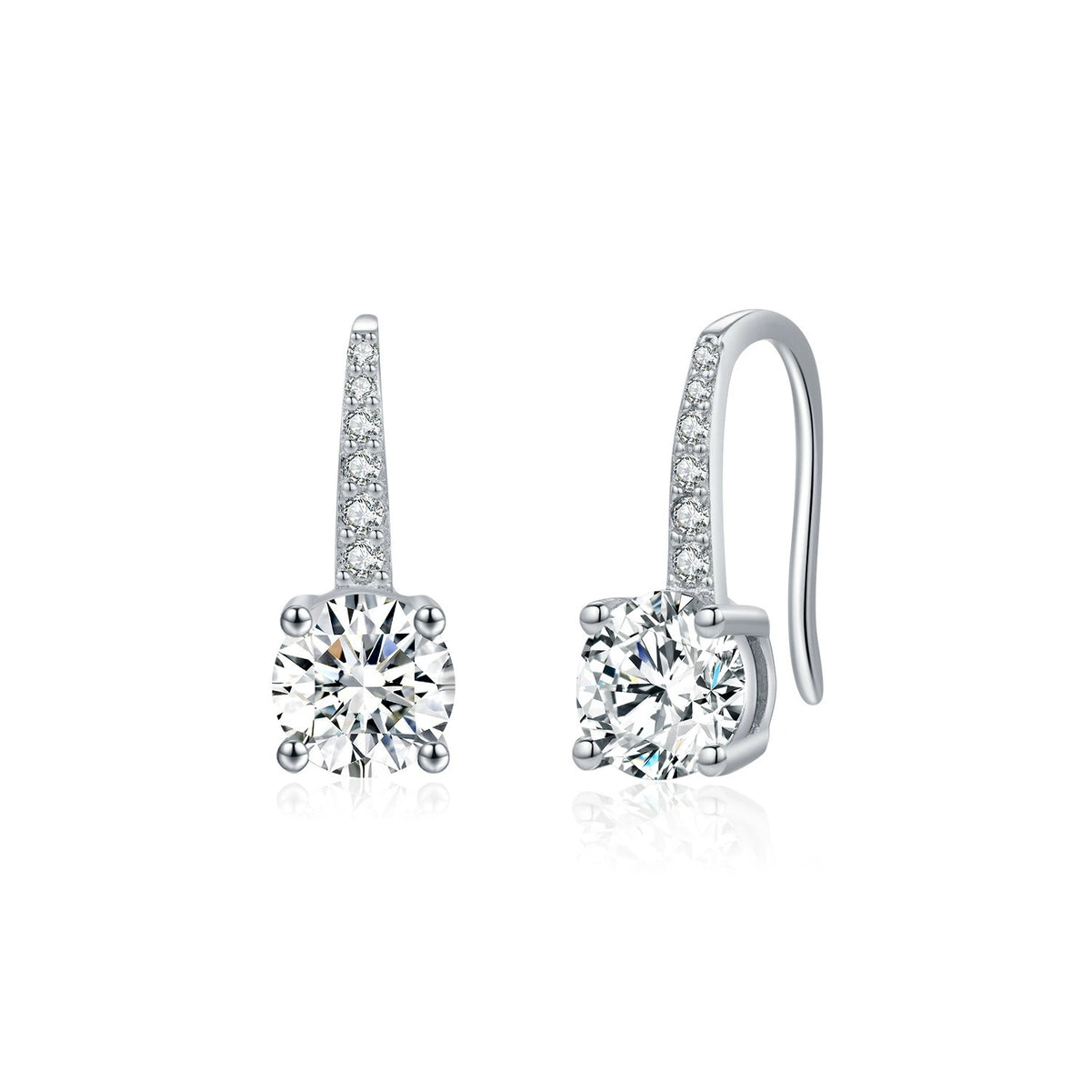 Luna Pavé Solitaire Earrings - Joie d’Or