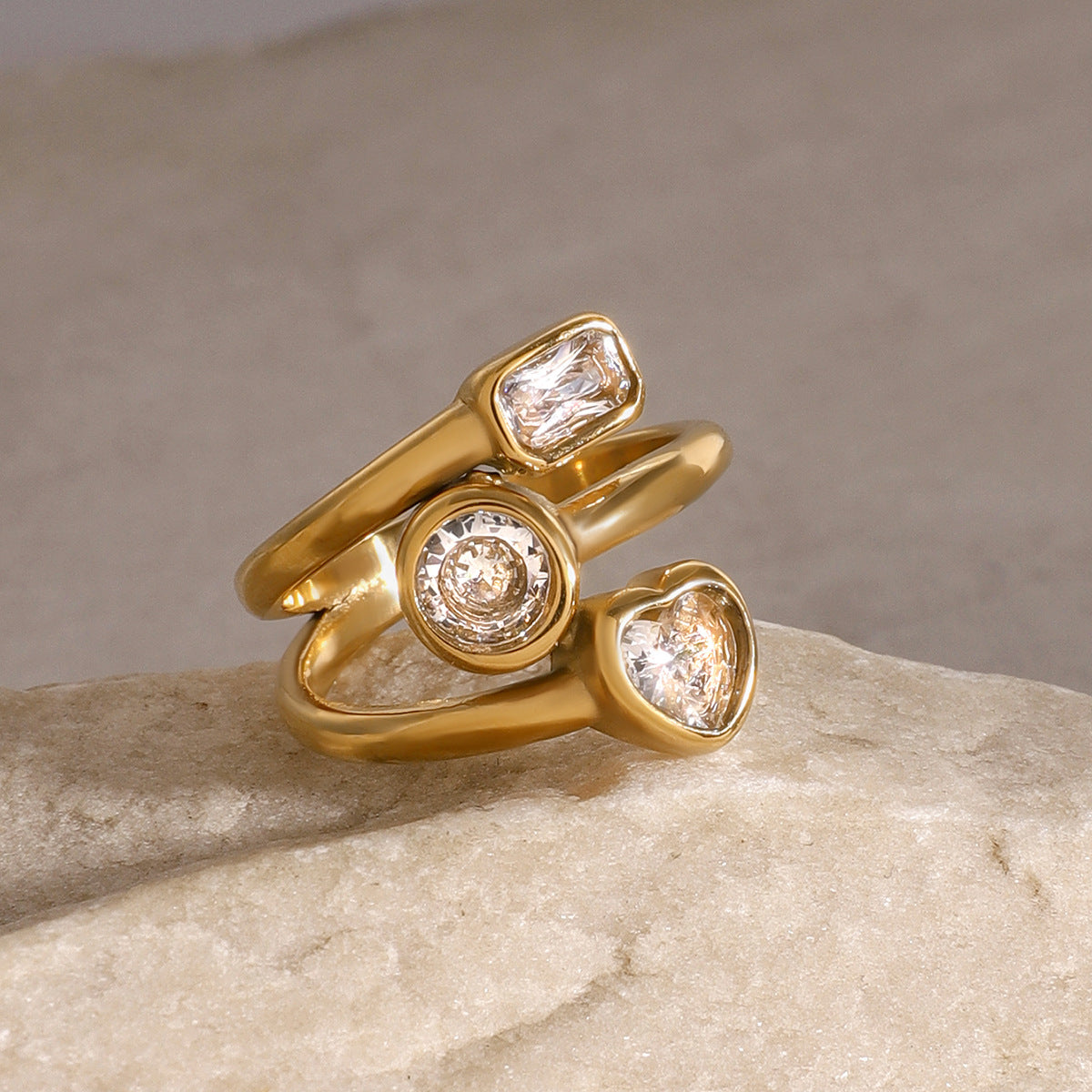 Amelina Layered Diamond Ring - Joie d’Or