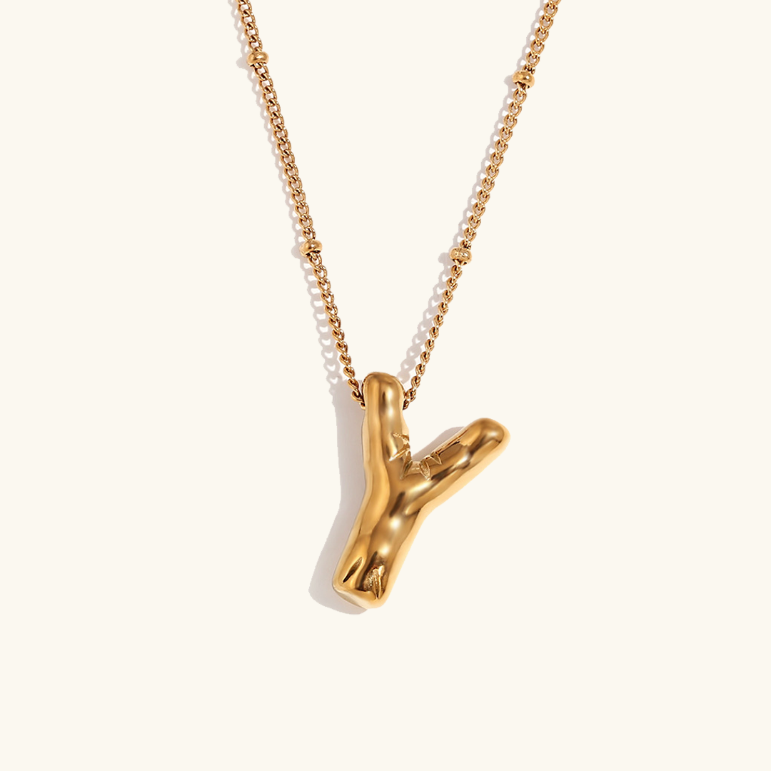 Balloon Gold Initial Necklace - Joie d’Or