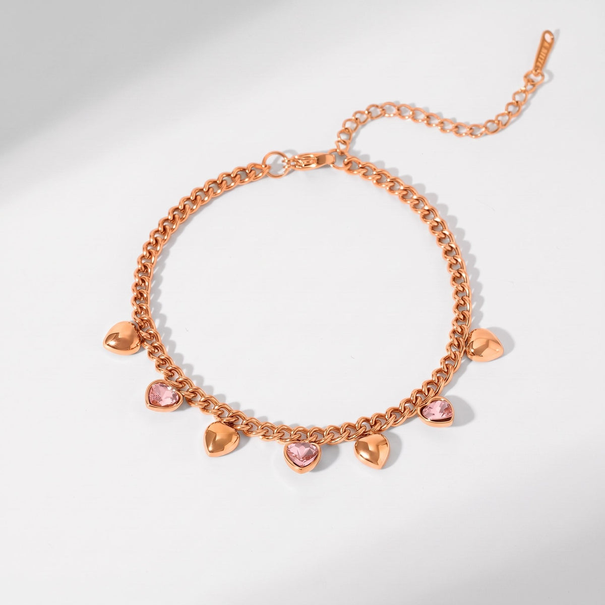 Amélie Heart Charm Gold Bracelet - Joie d’Or