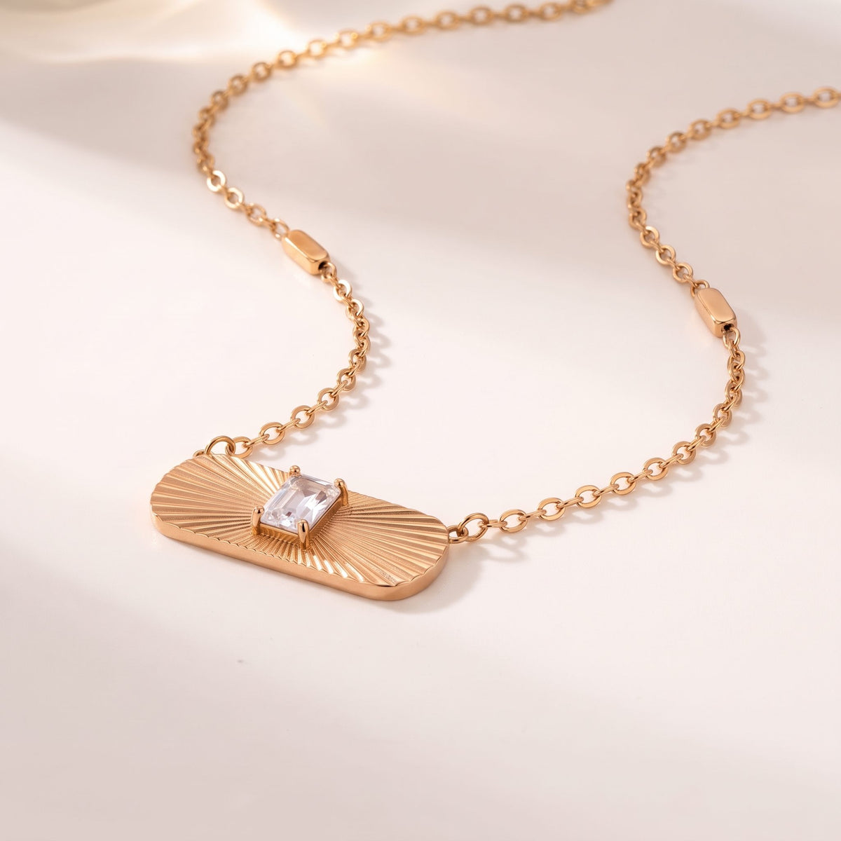Aurora Sunburst Crystal Gold Necklace - Joie d’Or