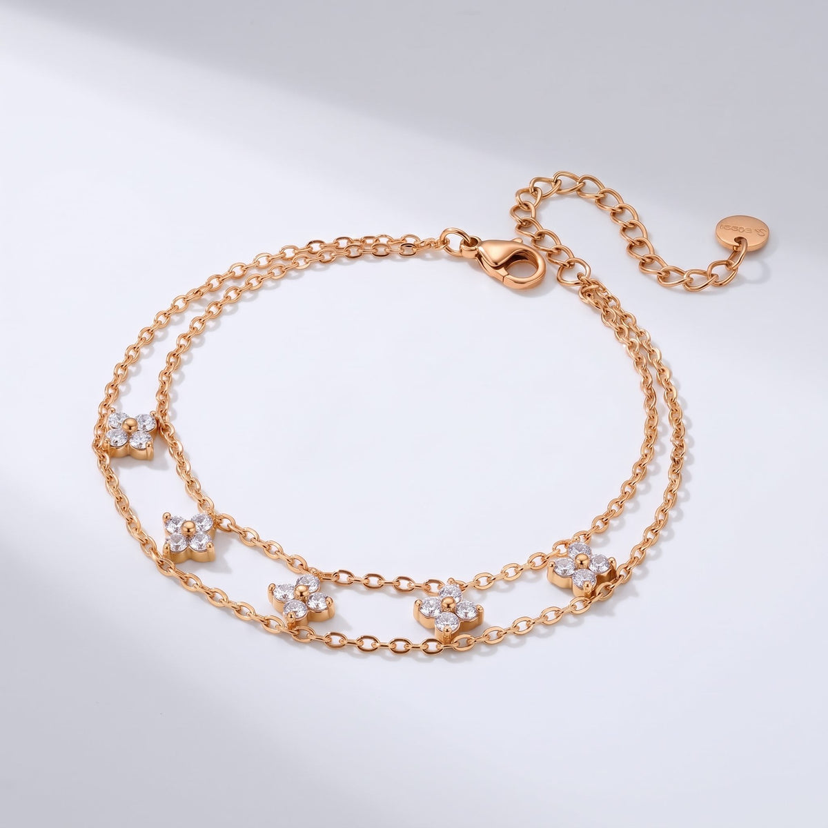 Clémence Layered Clover Gold Bracelet - Joie d’Or
