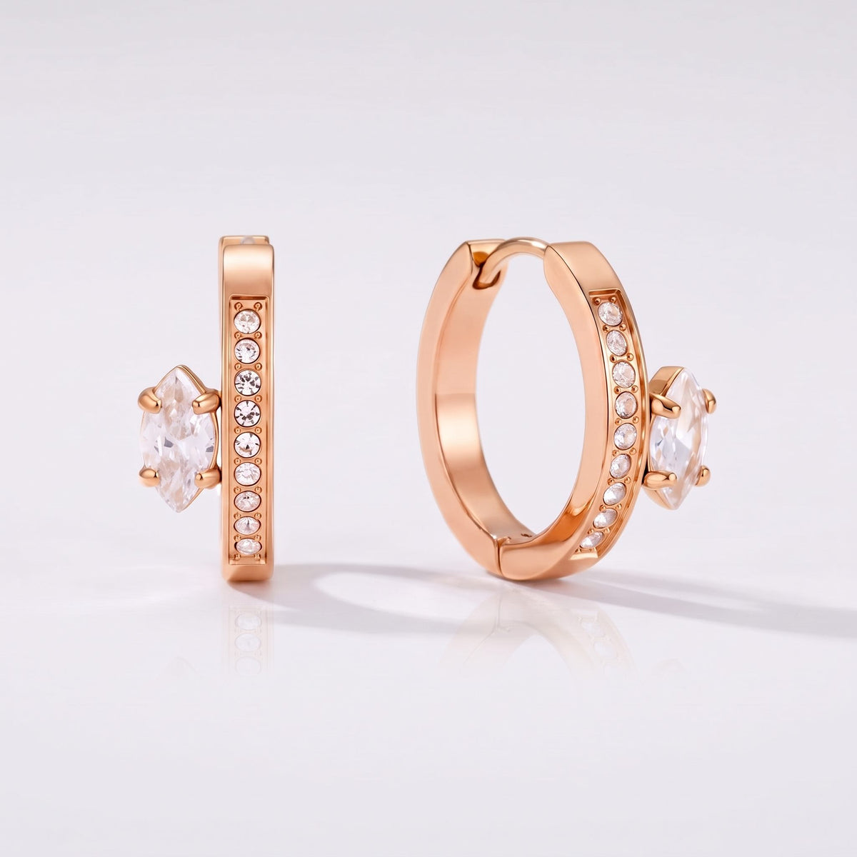 Diletta Marquise Huggie Gold Earrings - Joie d’Or