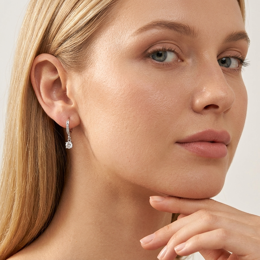 Aurélie Crystal Silver Earrings - Joie d’Or