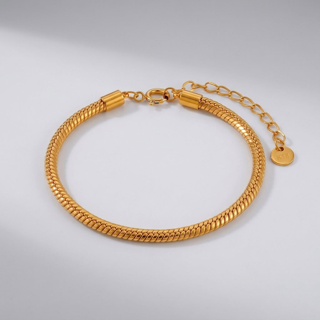 Alessia Snake Chain Gold Bracelet - Joie d’Or