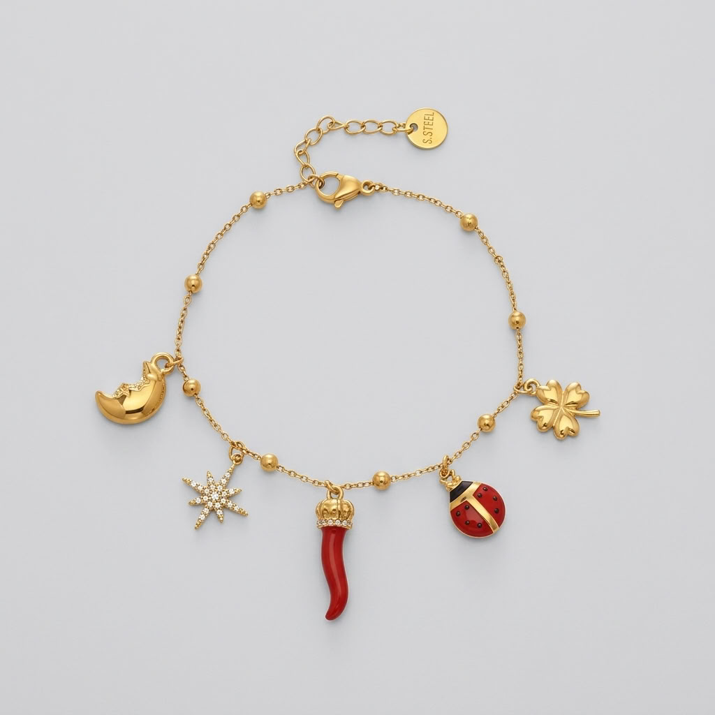 Noémie Lucky Charms Gold Bracelet - Joie d’Or