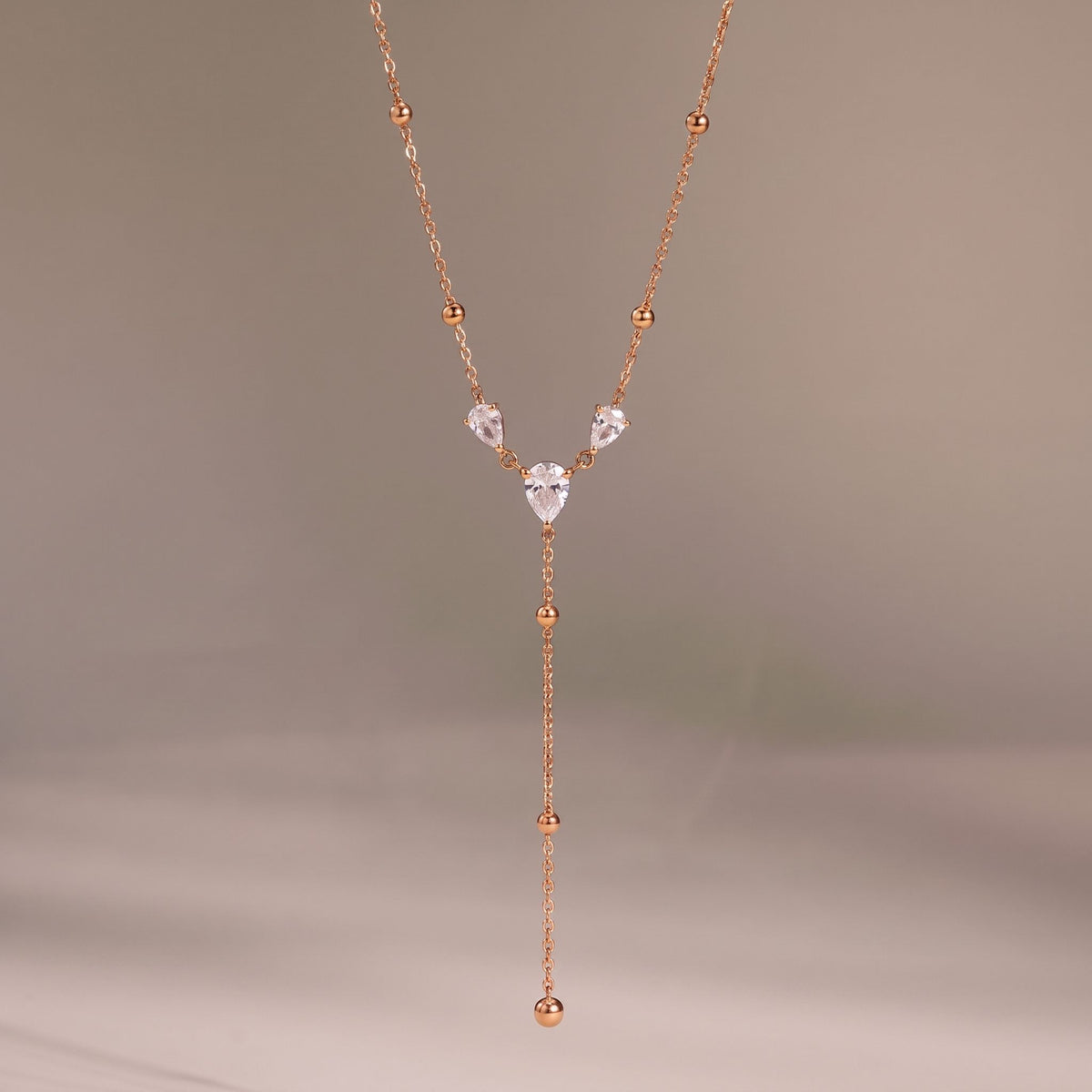Fabiola Pear Trio Gold Necklace