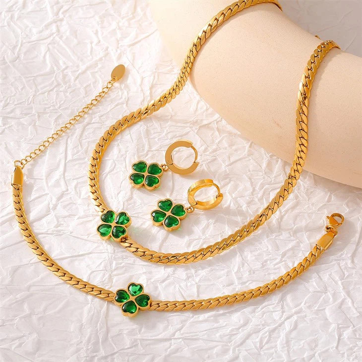 Emerald Clover Bracelet - Joie d’Or