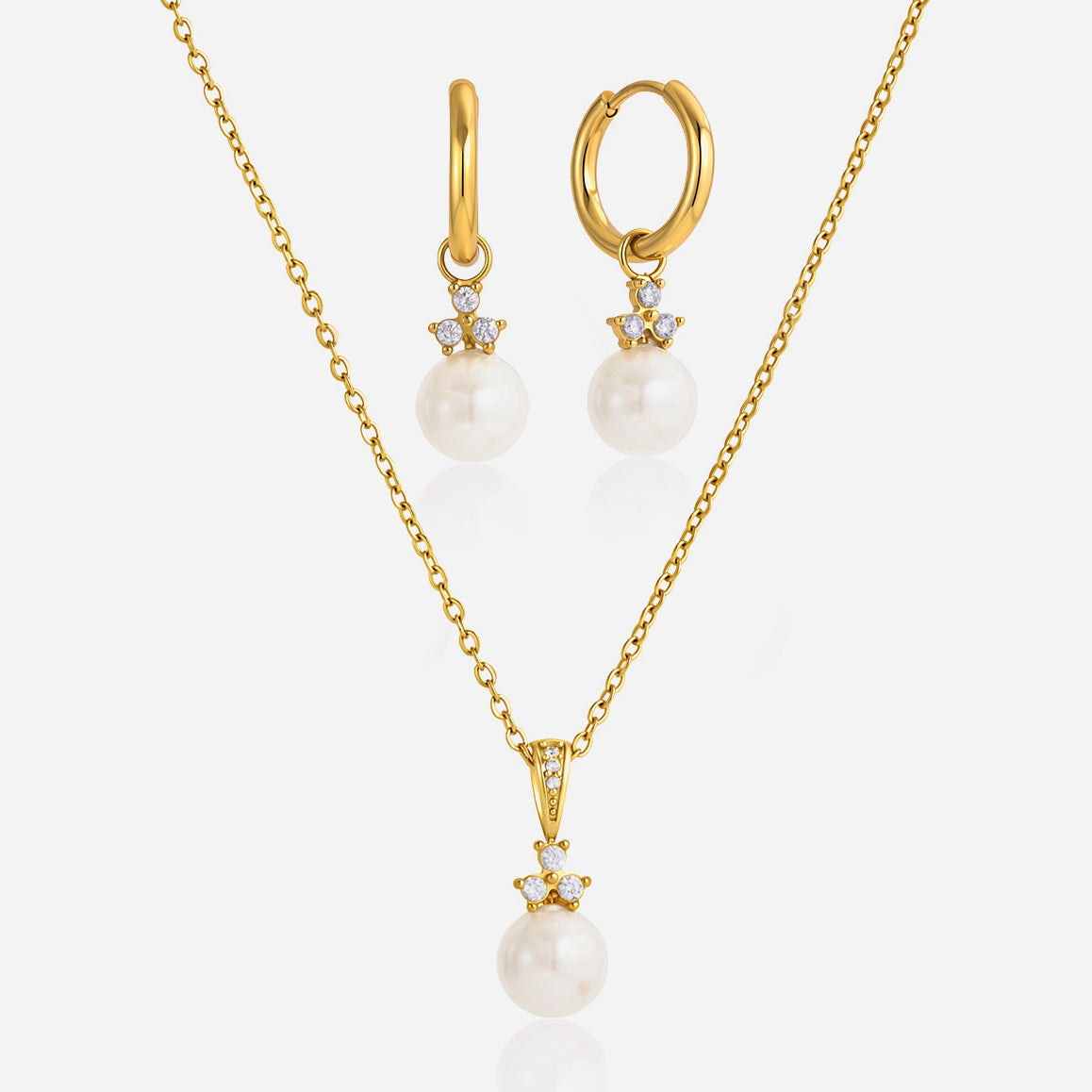 Hortense Pearl Pendant Gold Necklace
