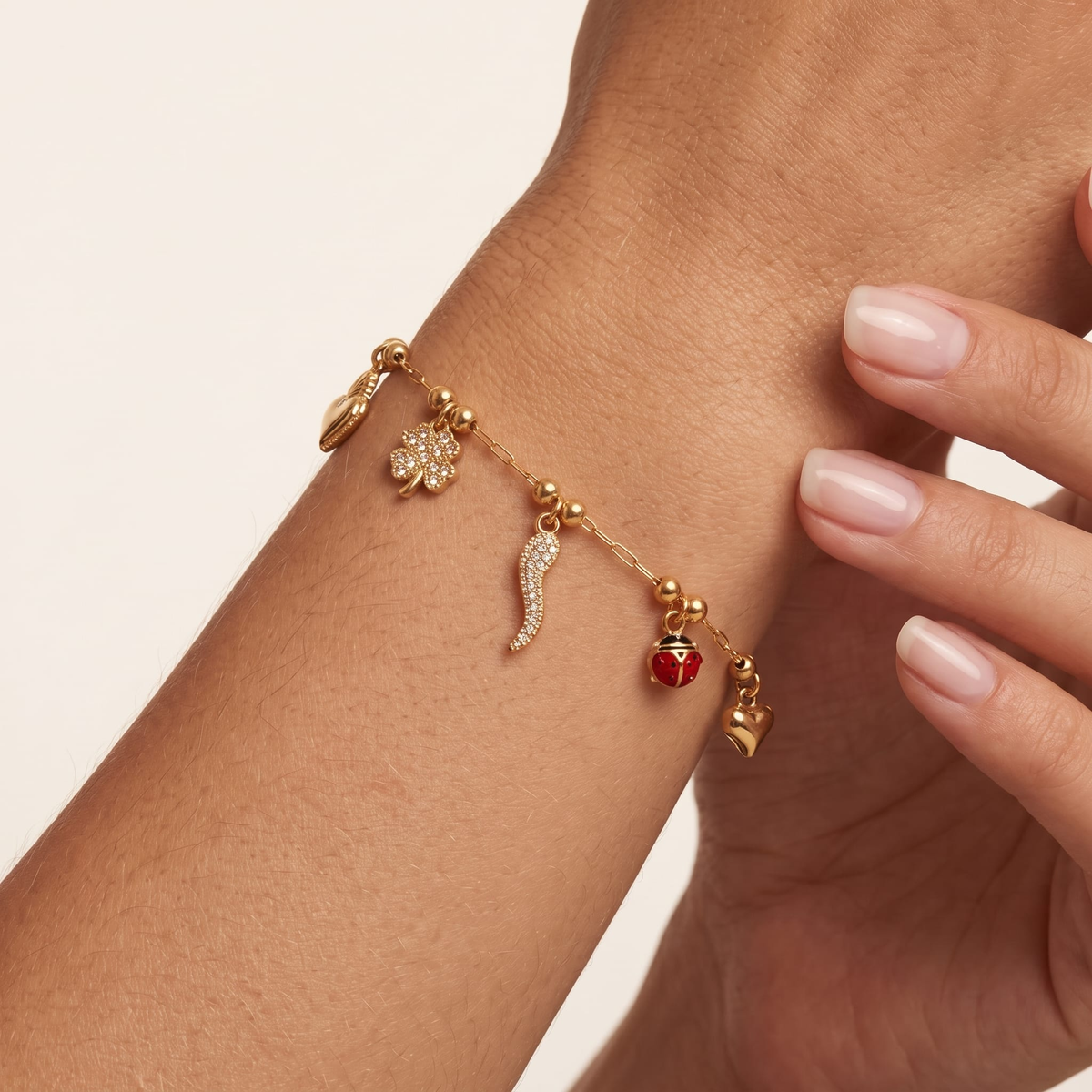 Mathilde Crystal Chilli Gold Bracelet - Joie d’Or