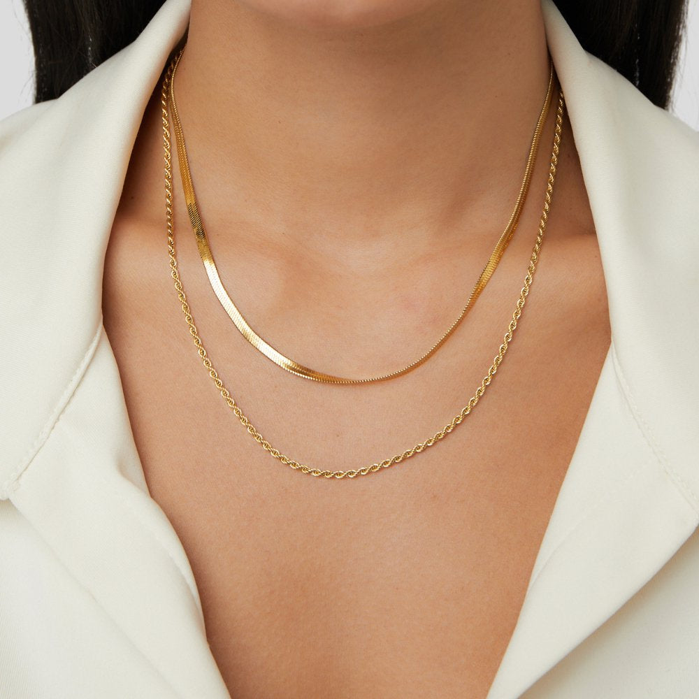 Gold Jewelry – Gold Chain – Necklace with Gold – Vida Double