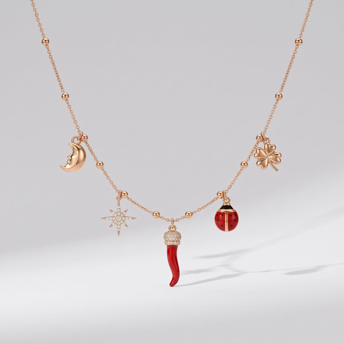 Noémie Lucky Charms Gold Necklace - Joie d’Or