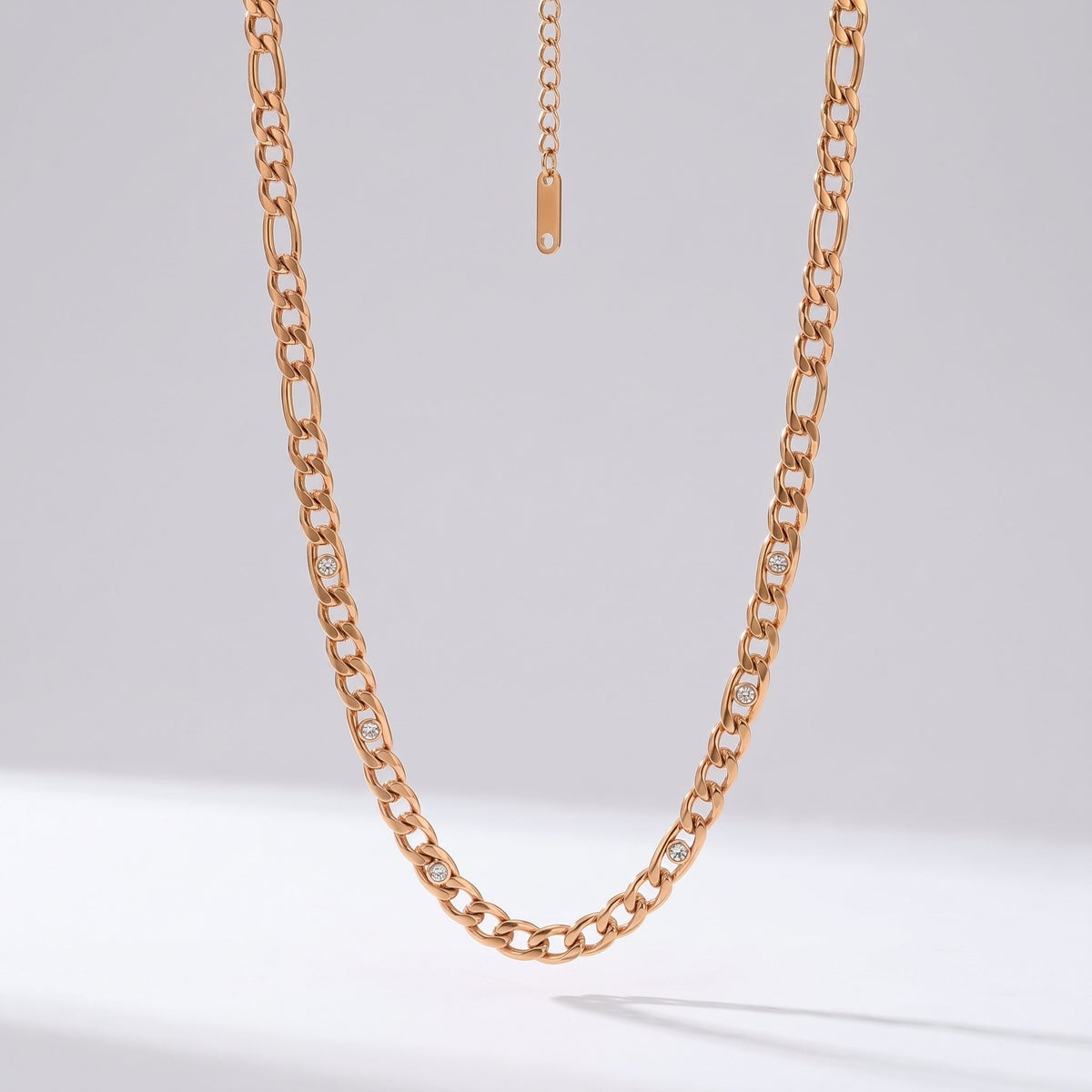 Valentina Crystal Figaro Gold Necklace - Joie d’Or