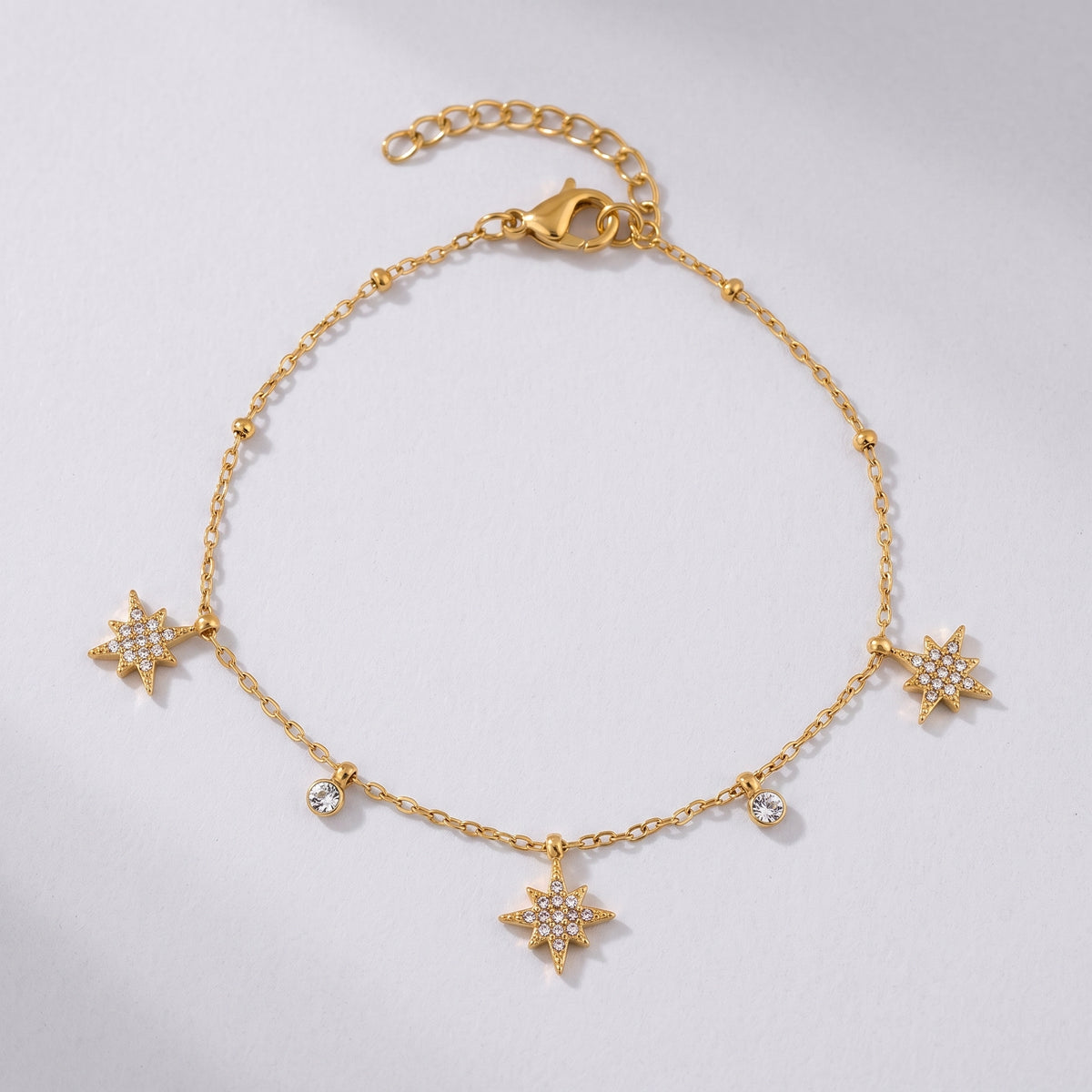 Giovanna Sparkling North Star Gold Chain Bracelet - Joie d’Or
