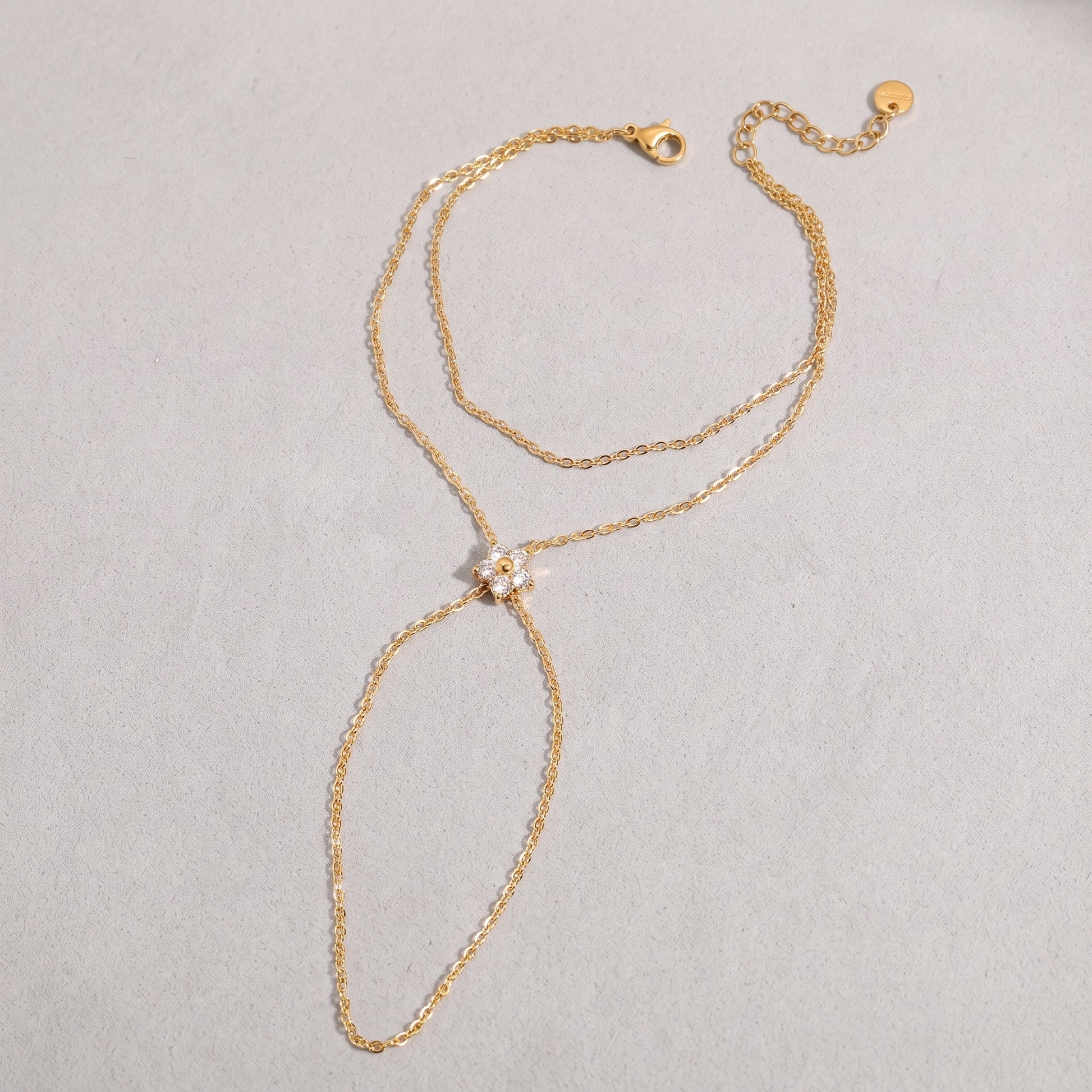 Sylvie Delicate Floral Gold Finger Bracelet - Joie d’Or