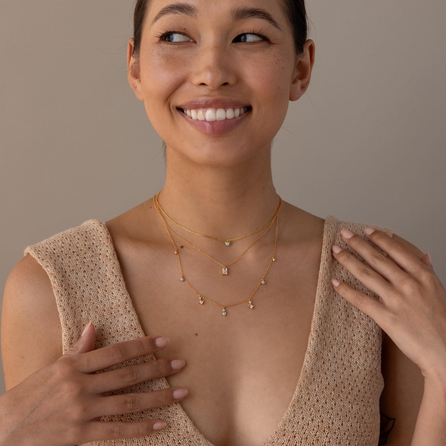 Celeste Opal Drop Necklace