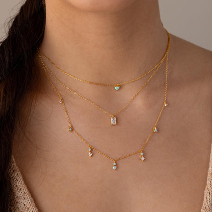 Celeste Opal Drop Necklace