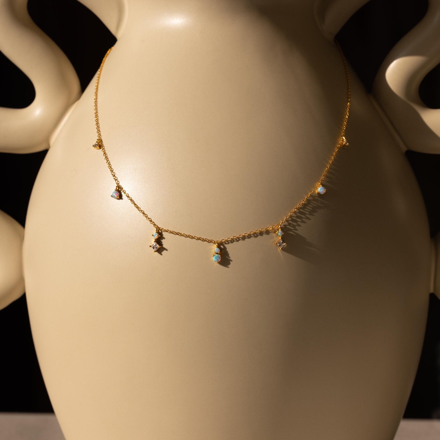 Celeste Opal Drop Necklace