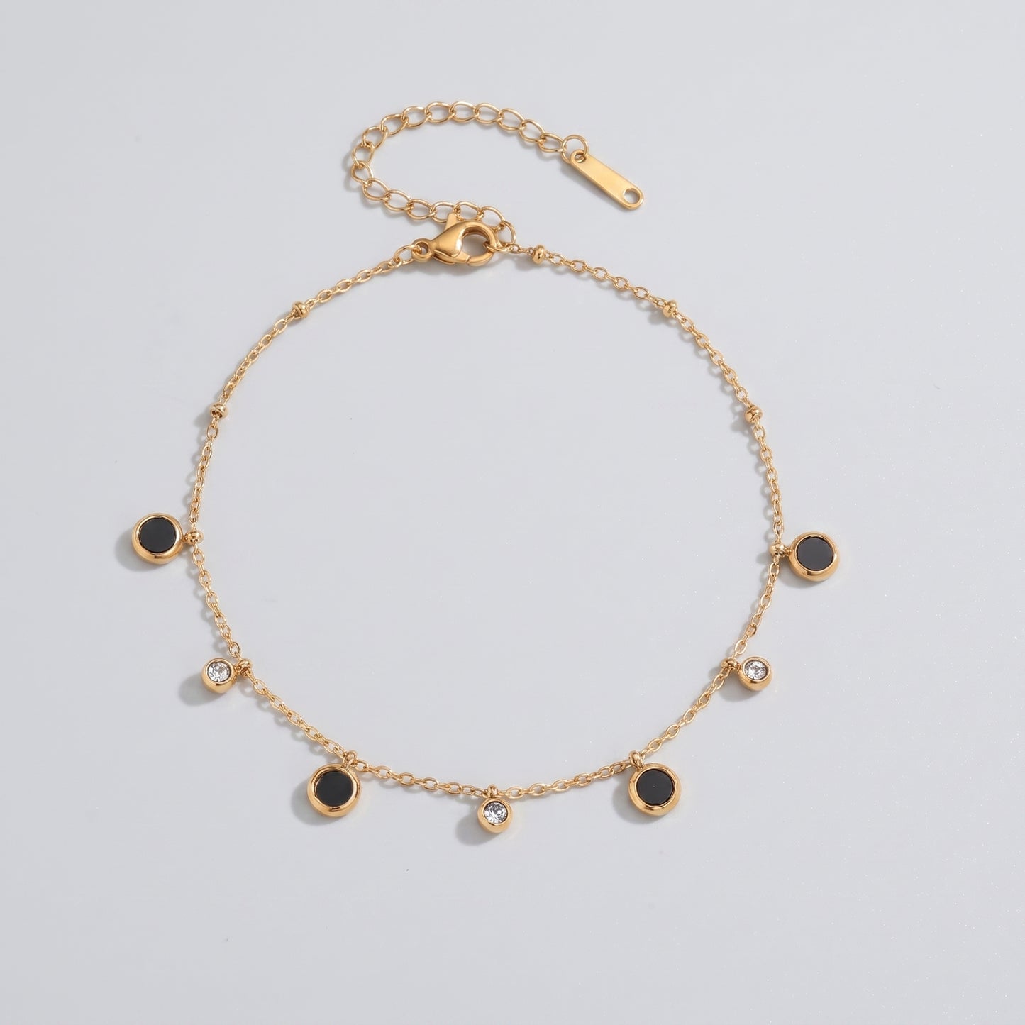Noemi Beach Black Shell Gold Anklet - Joie d’Or