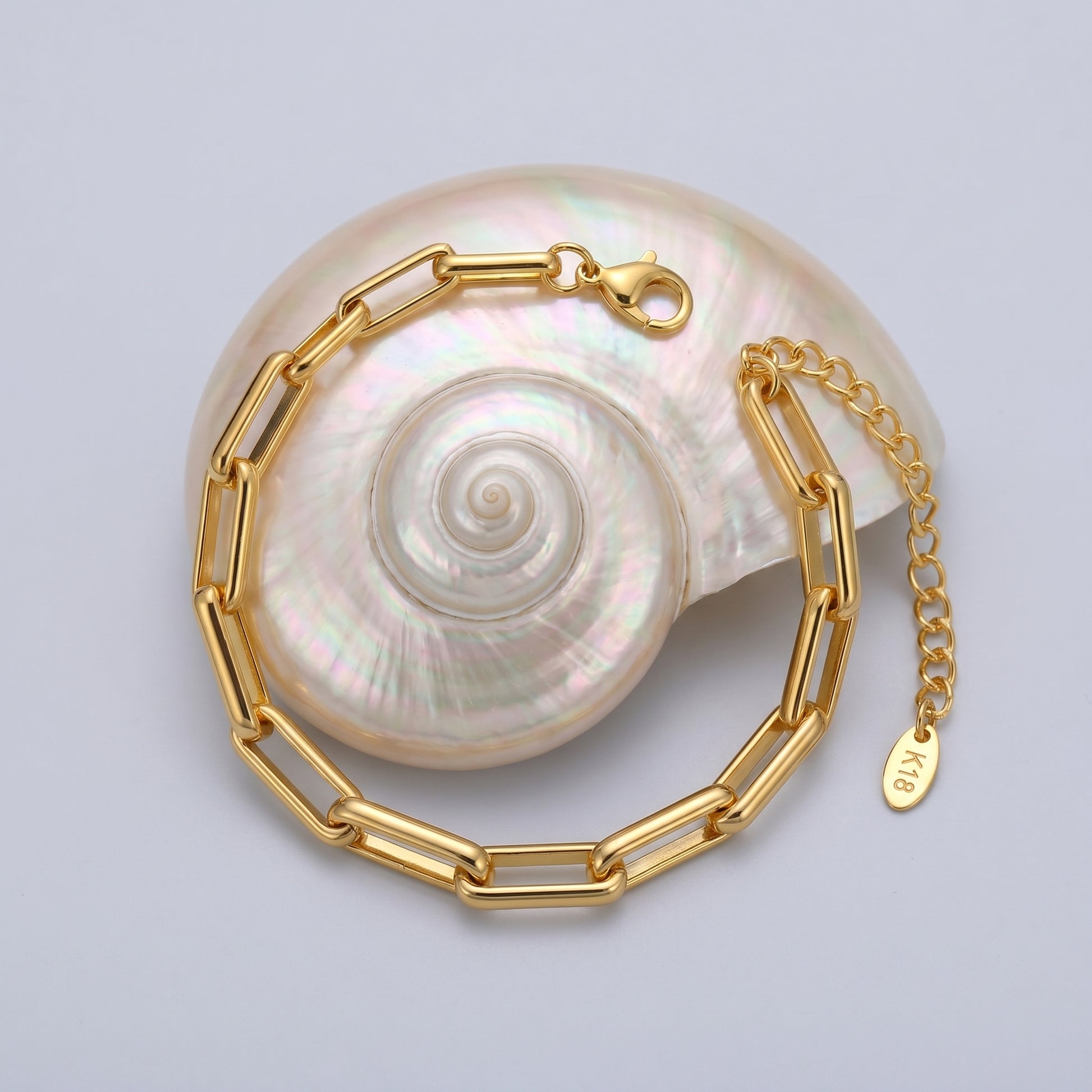 Amélie Minimalist Gold Link Bracelet - Joie d’Or