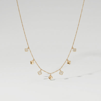 Amelia Crystal Flower Gold Necklace - Joie d’Or