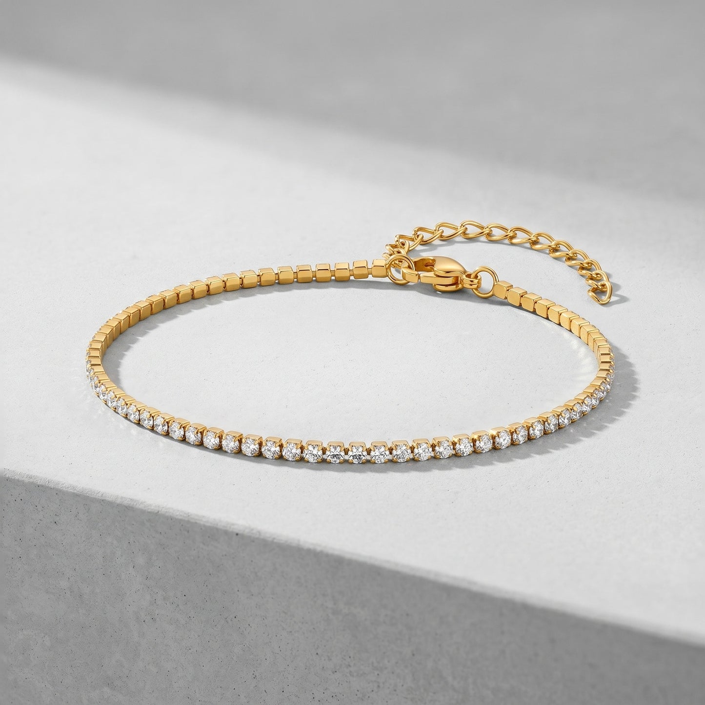 Alessia Tennis Gold Anklet - Joie d’Or