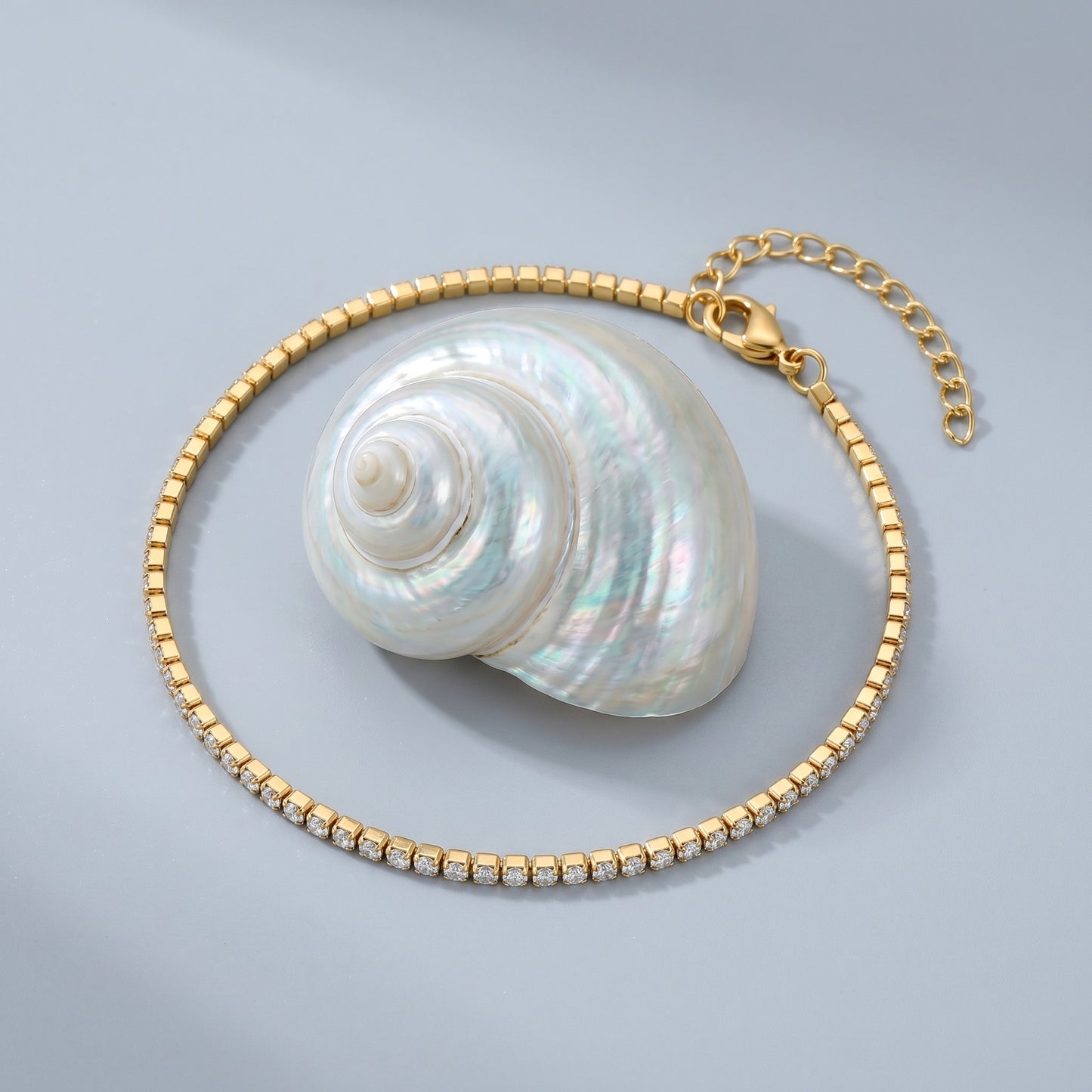 Alessia Tennis Gold Anklet - Joie d’Or