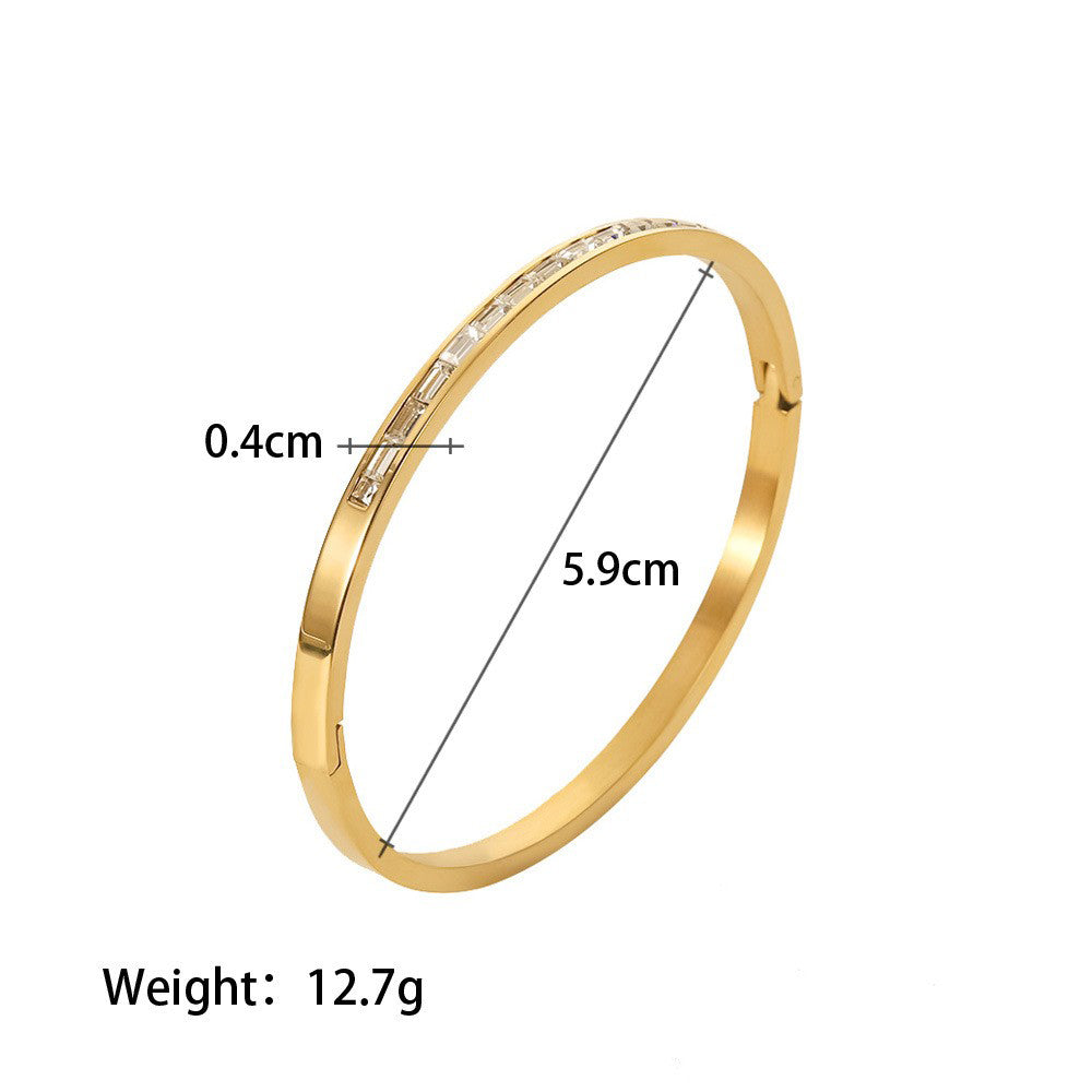 Grace Gold Diamond Bangle - Joie d’Or