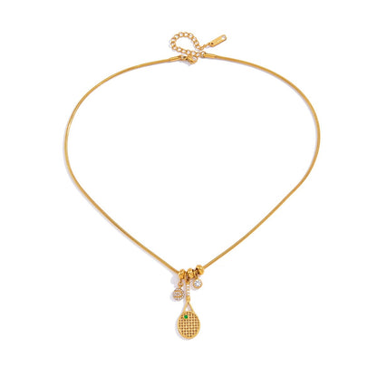 Colette Tennis Charms Gold Necklace