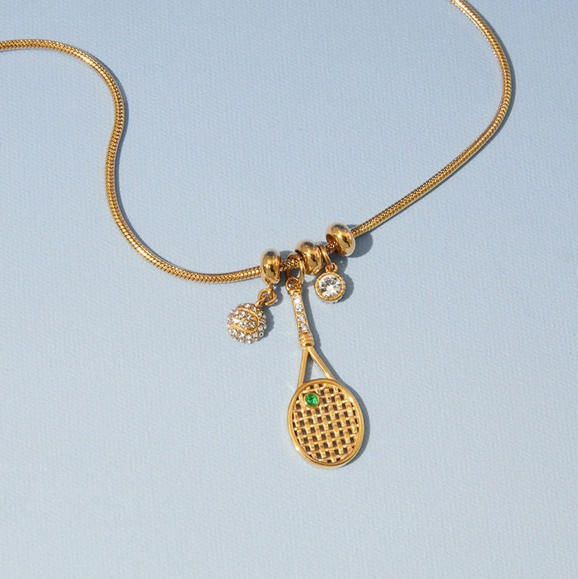 Colette Tennis Charms Gold Necklace