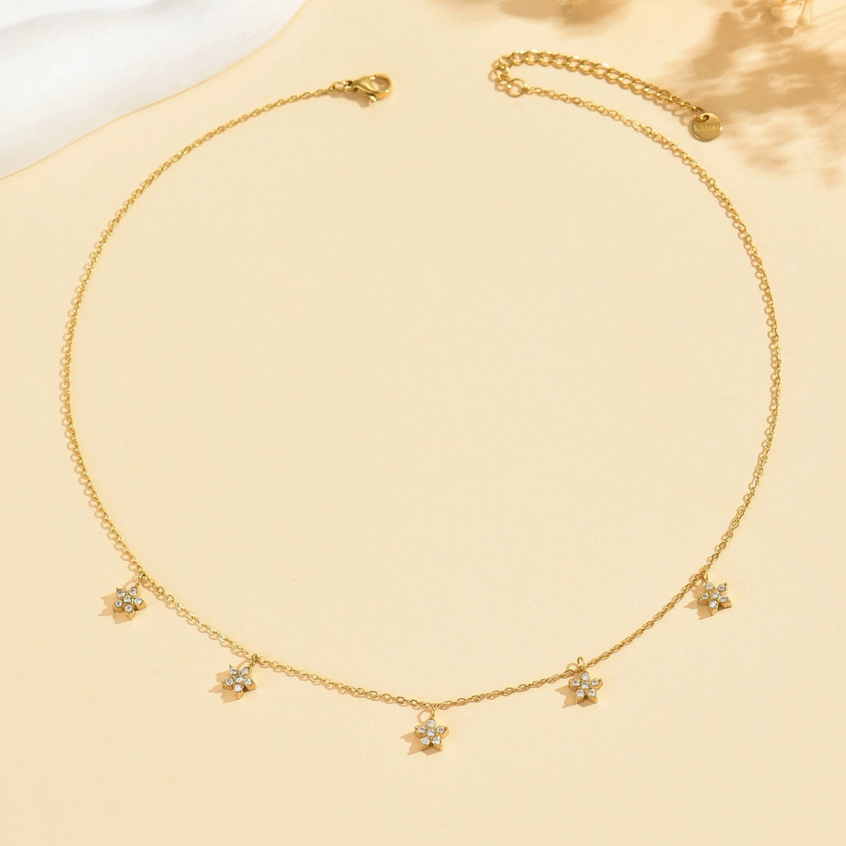 Aline Dainty Floral Gold Necklace