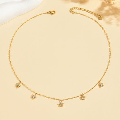 Aline Dainty Floral Gold Necklace