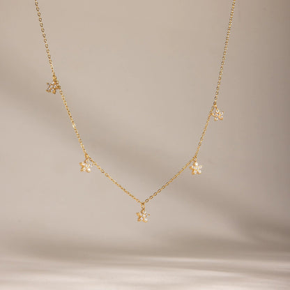Aline Dainty Floral Gold Necklace