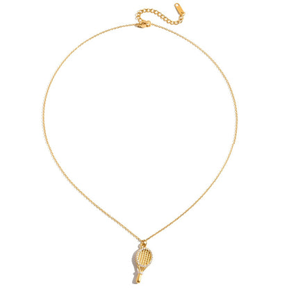 Tennis Racket Charm Necklace