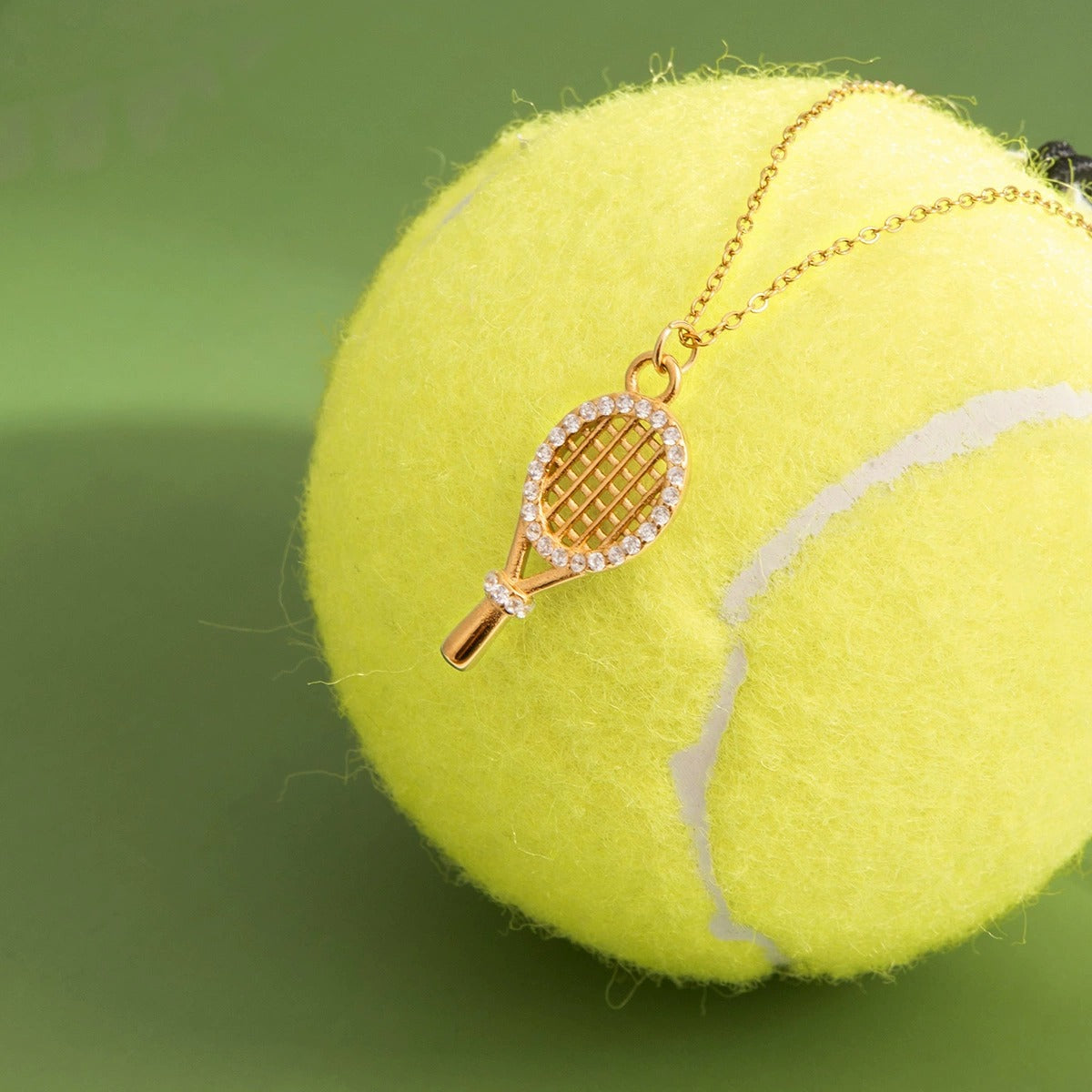 Tennis Racket Charm Necklace