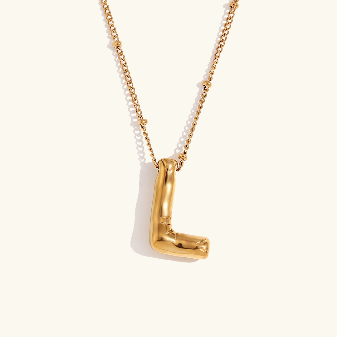 Balloon Gold Initial Necklace - Joie d’Or