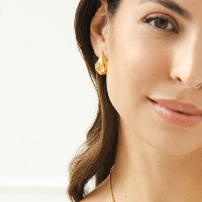Lena Curved Hoop Earrings