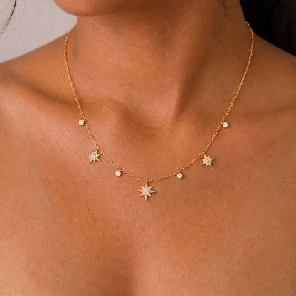 Colette Sparkling North Star Gold Chain Necklace - Joie d’Or