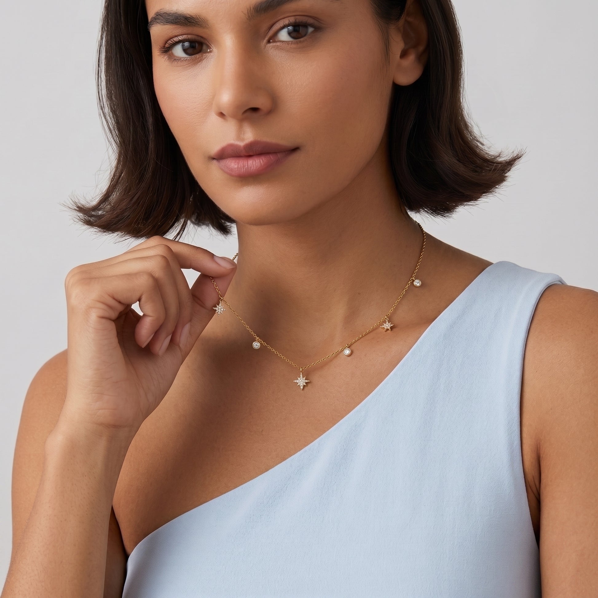 Colette Sparkling North Star Gold Chain Necklace - Joie d’Or