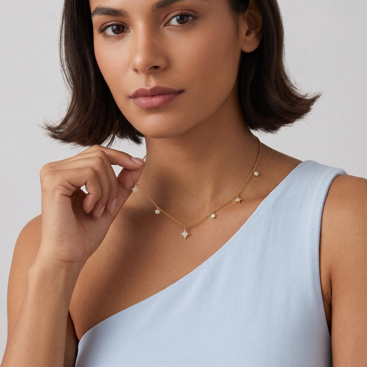 Colette Sparkling North Star Gold Chain Necklace - Joie d’Or