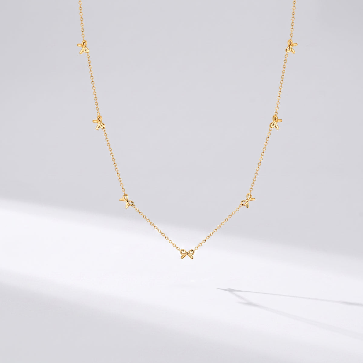 Bianca Multi-Bow Gold Chain Necklace - Joie d’Or