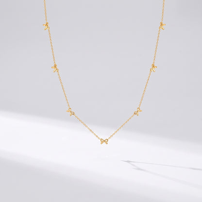 Bianca Multi-Bow Gold Chain Necklace - Joie d’Or