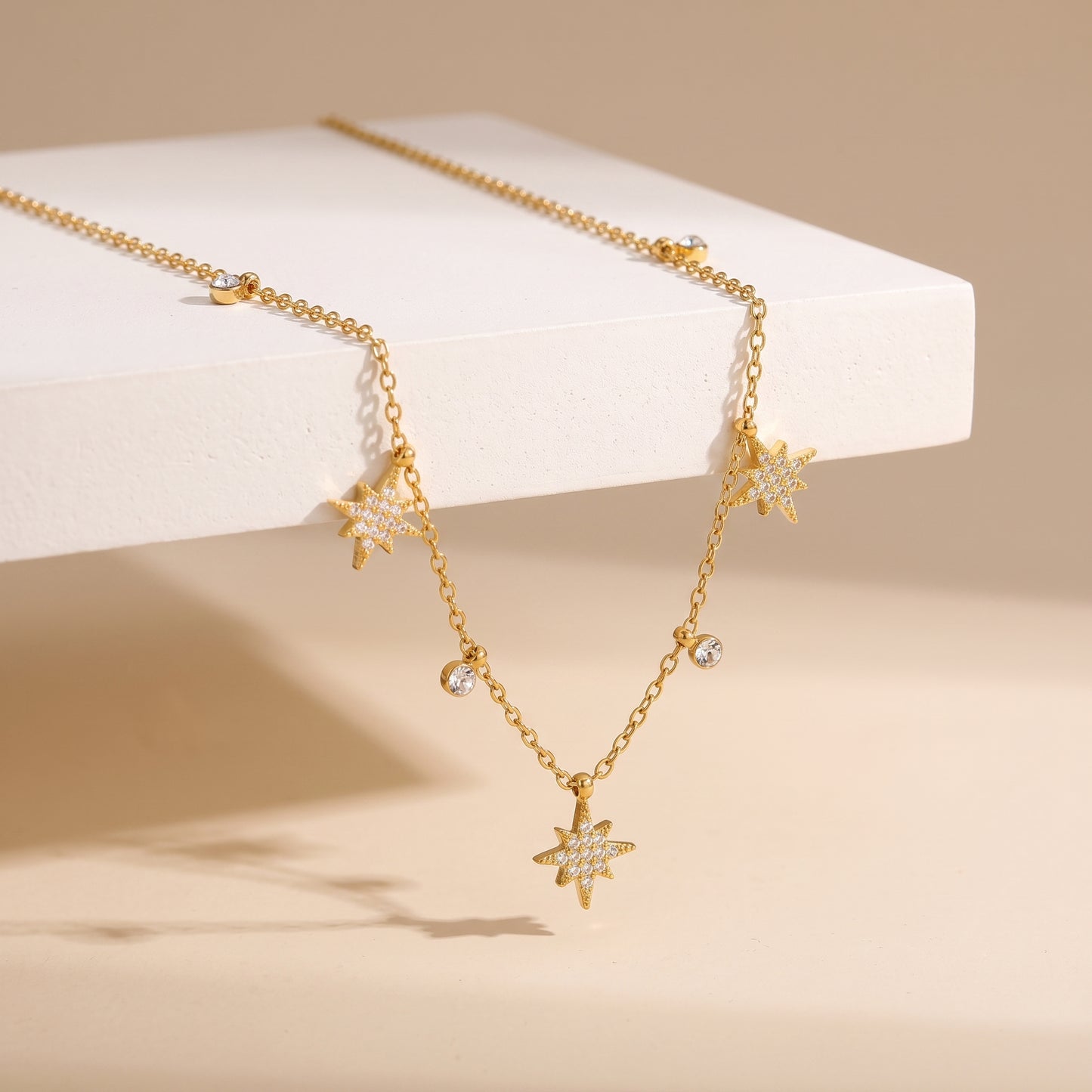 Colette Sparkling North Star Gold Chain Necklace - Joie d’Or