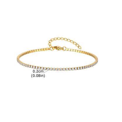 Alessia Tennis Gold Anklet - Joie d’Or