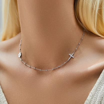 Elise Marguerite Croix Necklace